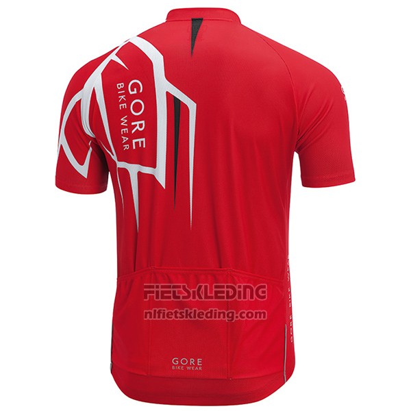 2017 Fietskleding Gore Bike Wear Power Adrenaline Rood Korte Mouwen en Koersbroek